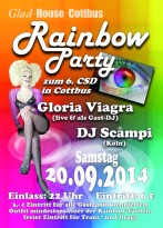 20.09.2014 - Rainbowparty zum 6. CSD Cottbus mit DJ Scampi und Gloria Viagra im Glad-House
