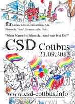 21.09.2013 - Flaggenhissung und Demo zum 5. CSD Cottbus