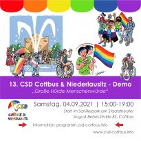 04.09.2021 - 13. CSD Cottbus & Niederlausitz I 2021 - Demo