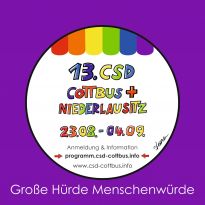 04.09.2021 - 13. CSD Cottbus & Niederlausitz unter dem Motto: "Große Hürde Menschenwürde"