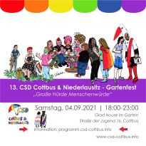 04.09.2021 - 13. CSD Cottbus & Niederlausitz I 2021 - Gartenfest im Glad House